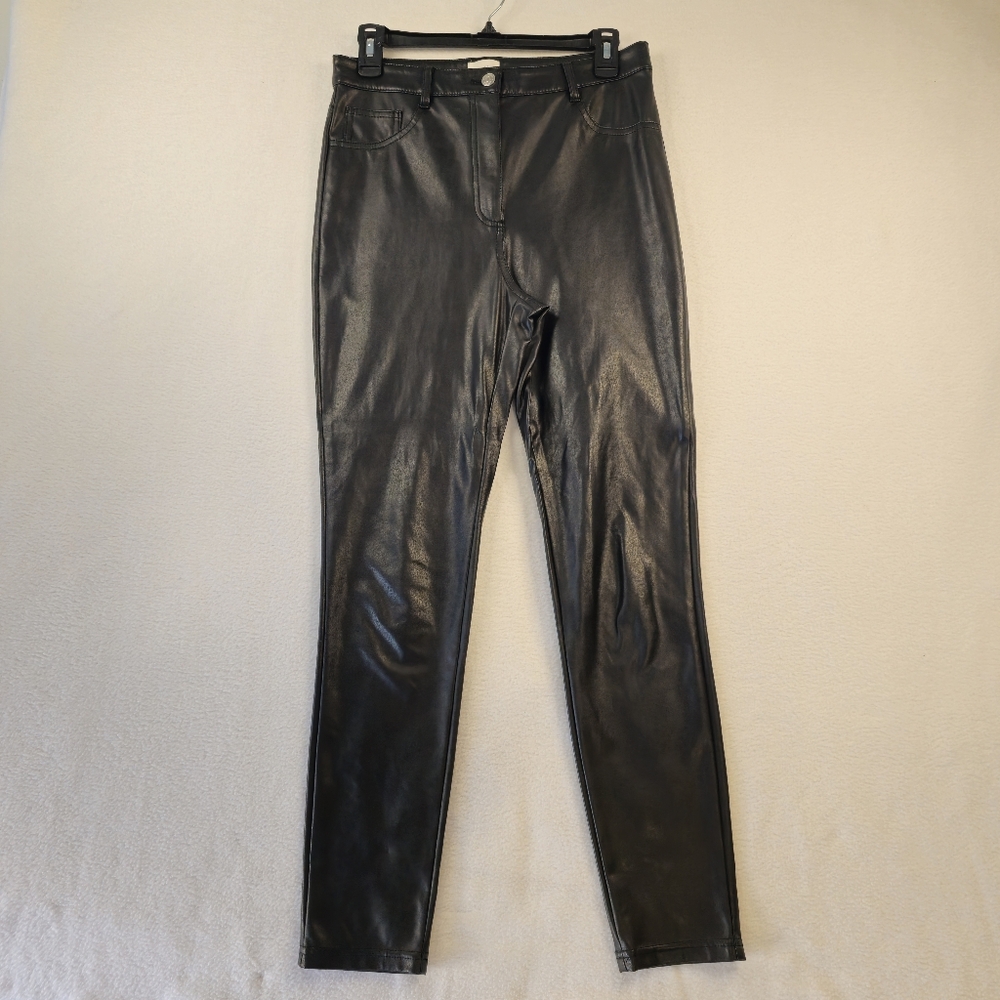 Wilfred Free Black Faux Leather Pants Size 6
